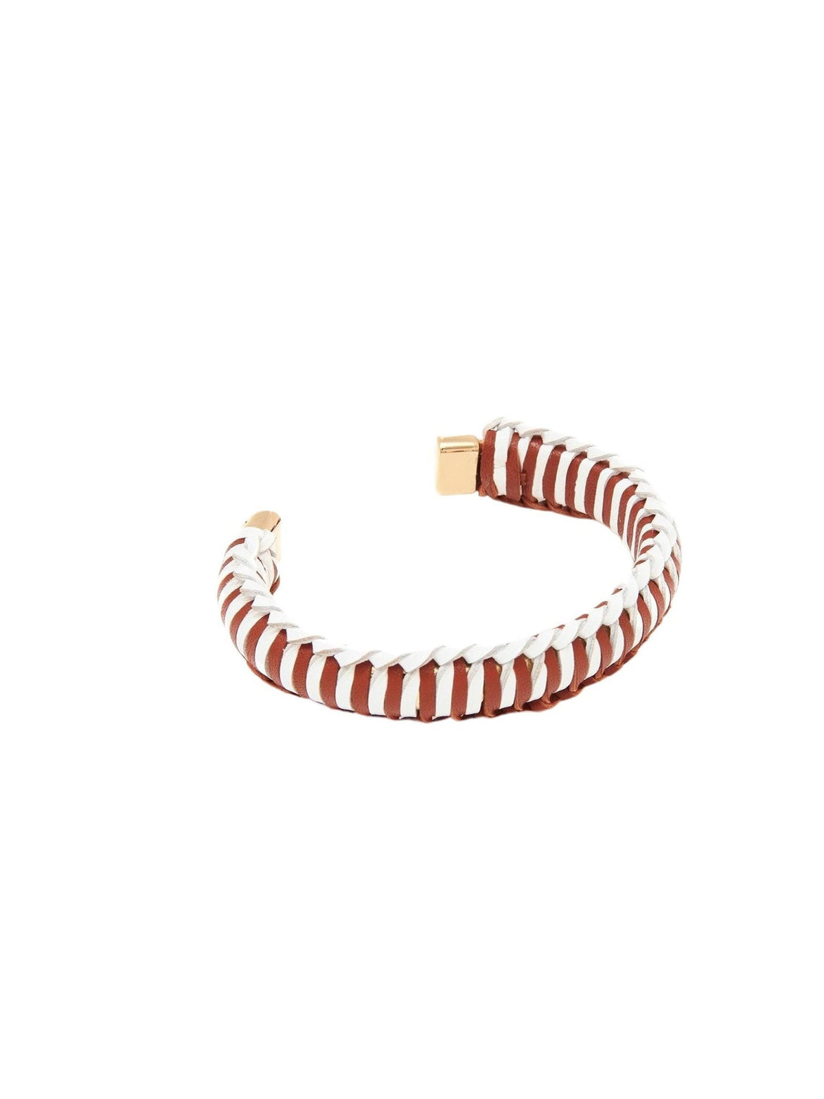 Bracelet Lallo en laiton - Brown & White