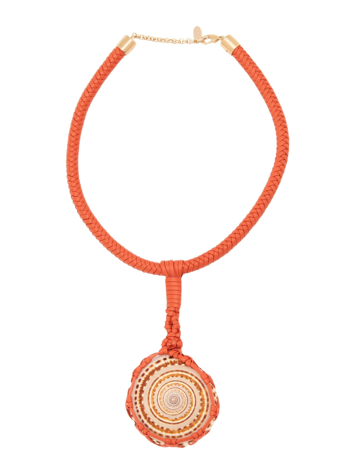 Collier Larry en cuir - Scarlet Orange