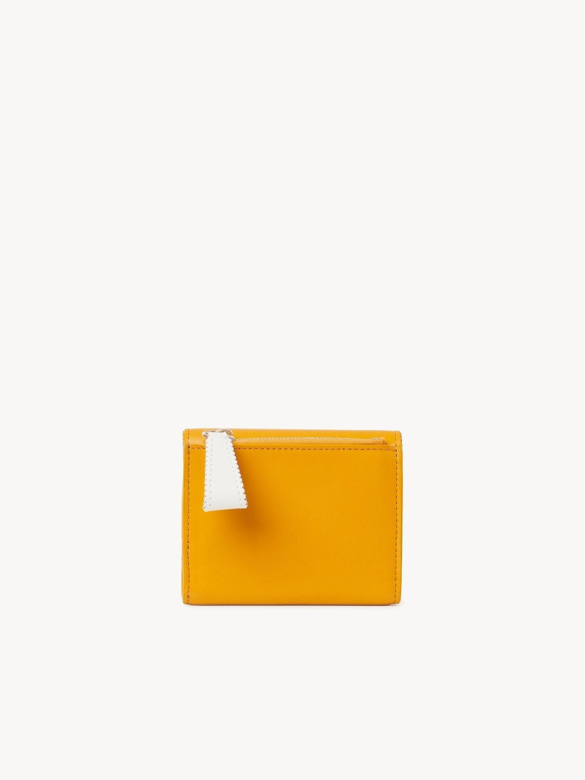 Petit portefeuille à trois volets Linda en cuir - Sunflower Yellow