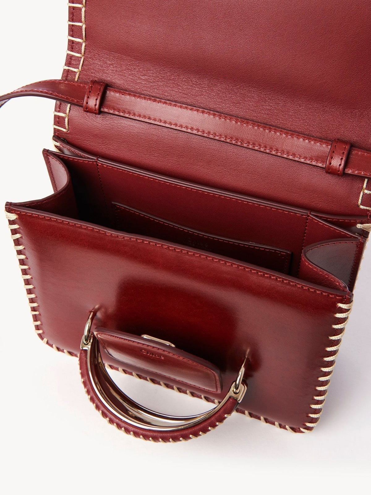Petit sac à bandoulière Kattie en cuir - Dark Ruby