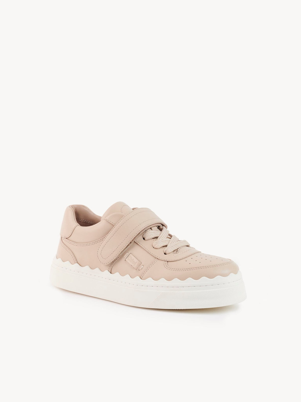Sneakers Lauren à scratch en cuir - Clay Beige