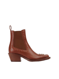 Bottines texanes chelsea Nellie 60 en cuir - Sepia Brown