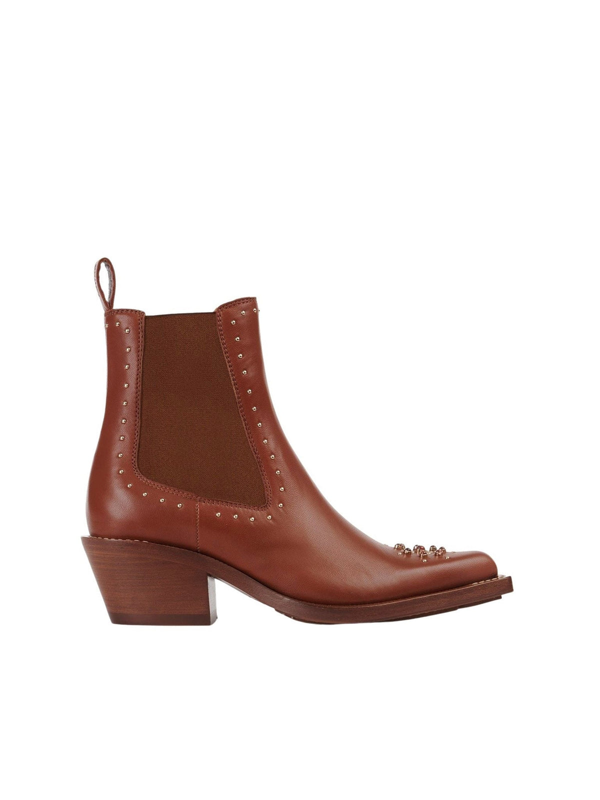 Bottines texanes chelsea Nellie 60 en cuir - Sepia Brown