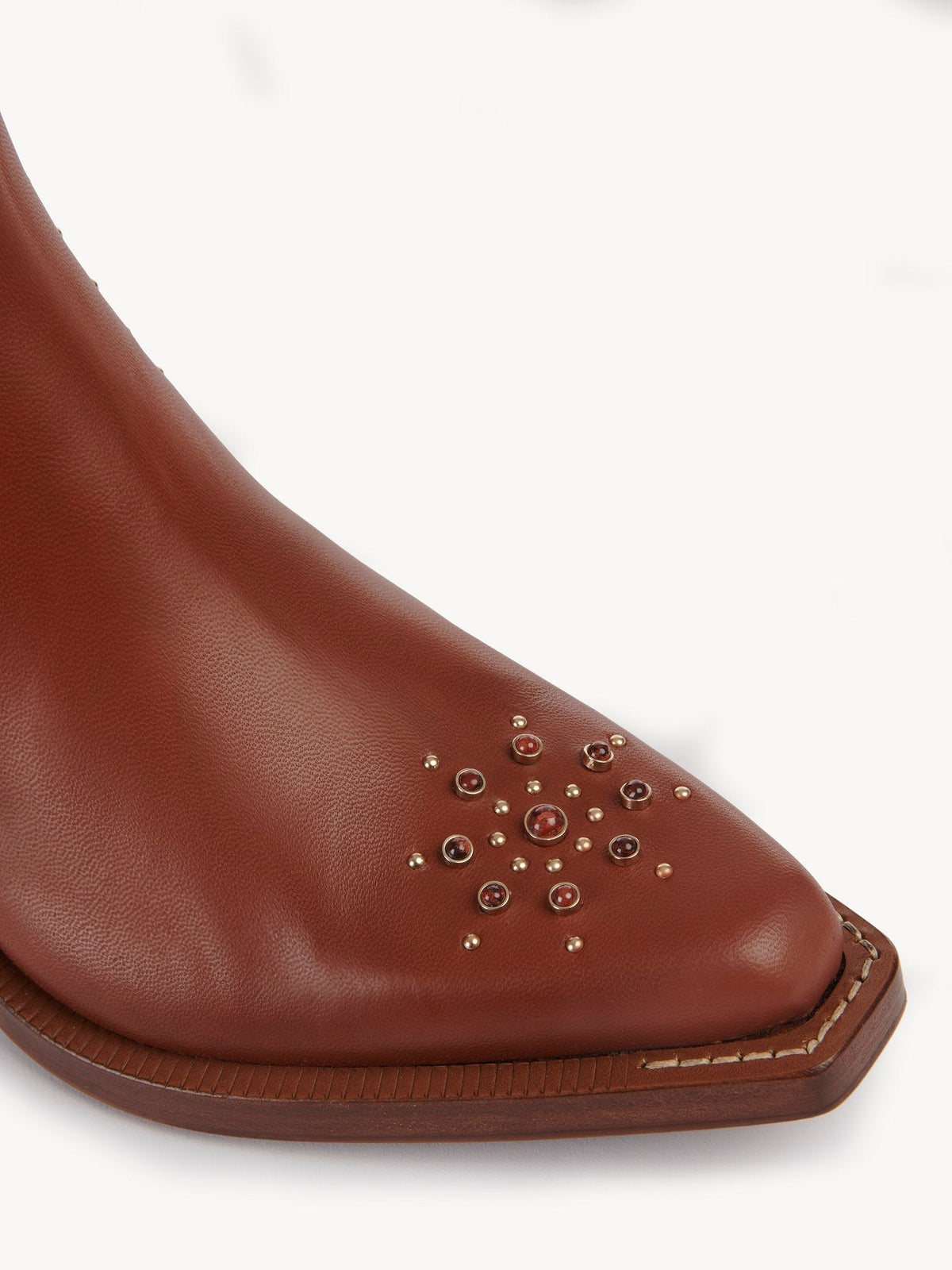 Bottines texanes chelsea Nellie 60 en cuir - Sepia Brown