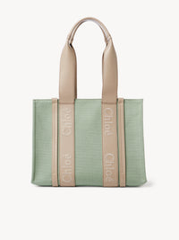 Sac cabas Woody en lin - Faded Green