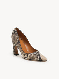 Escarpins à enfiler à talons 90 en cuir - Eternal Grey