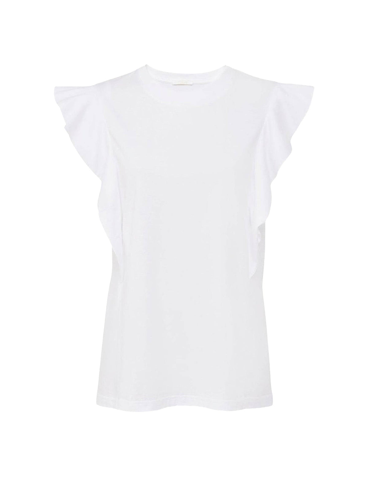 T-shirt à manches volantées - White