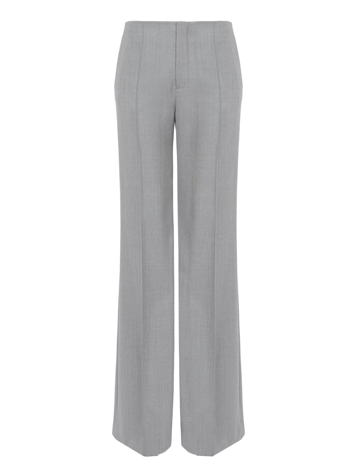 Pantalon évasé taille basse en laine - Swan Grey