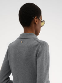 Polo signature en laine - Divine Grey