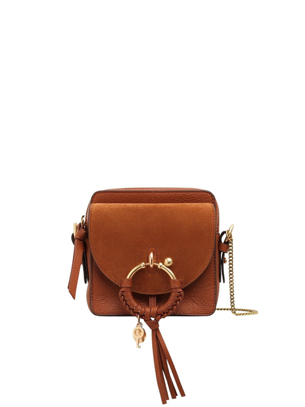 Petit sac caméra Joan en cuir - Caramello