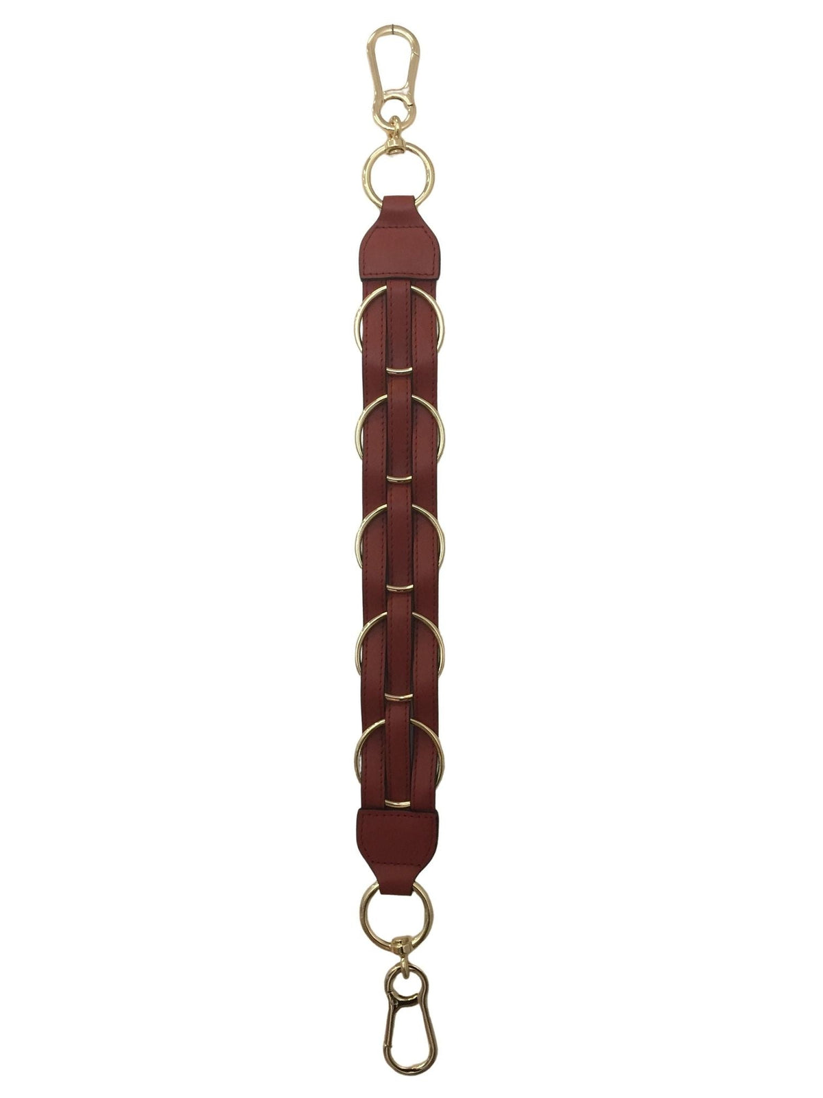 Bandoulière Zelie en cuir - Faded Red