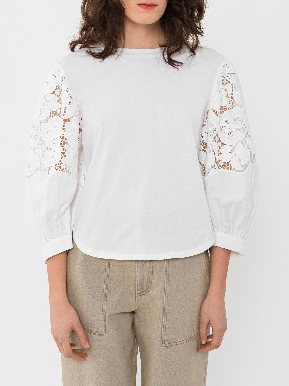 Blouse à manches courtes - White