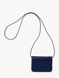 Mini sac porte-cartes Layers en cuir - Denim