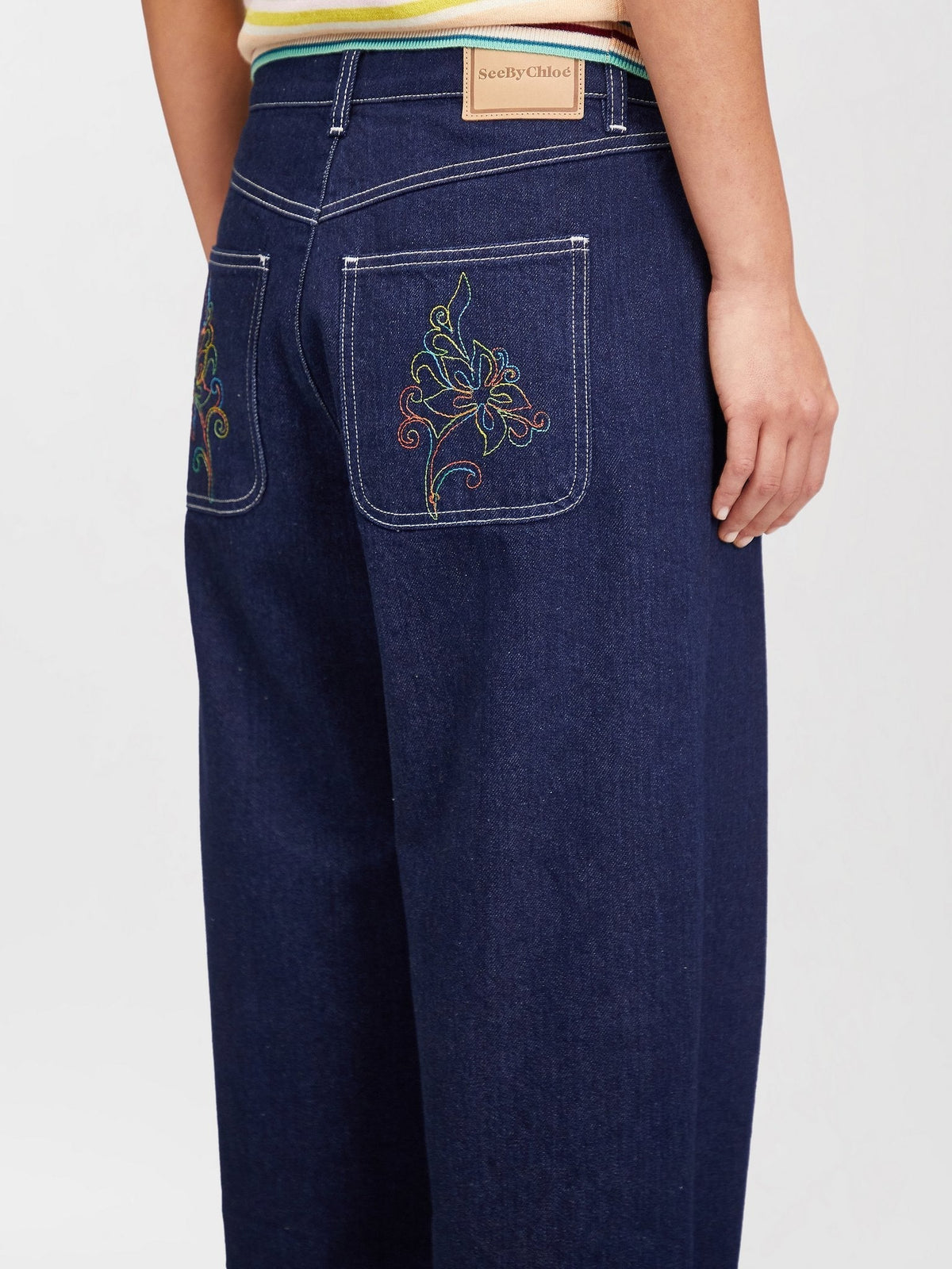 Pantalon court fuselé - Dark Denim