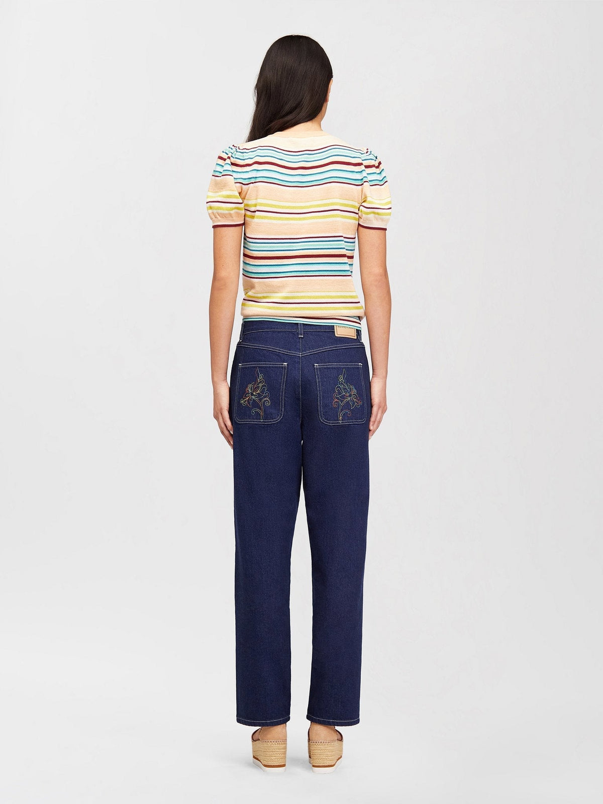 Pantalon court fuselé - Dark Denim