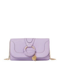 Portefeuille chaîne Hana en cuir - Lilac Breeze