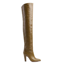 Bottes Hautes B Eve en cuir - Dark Khaki