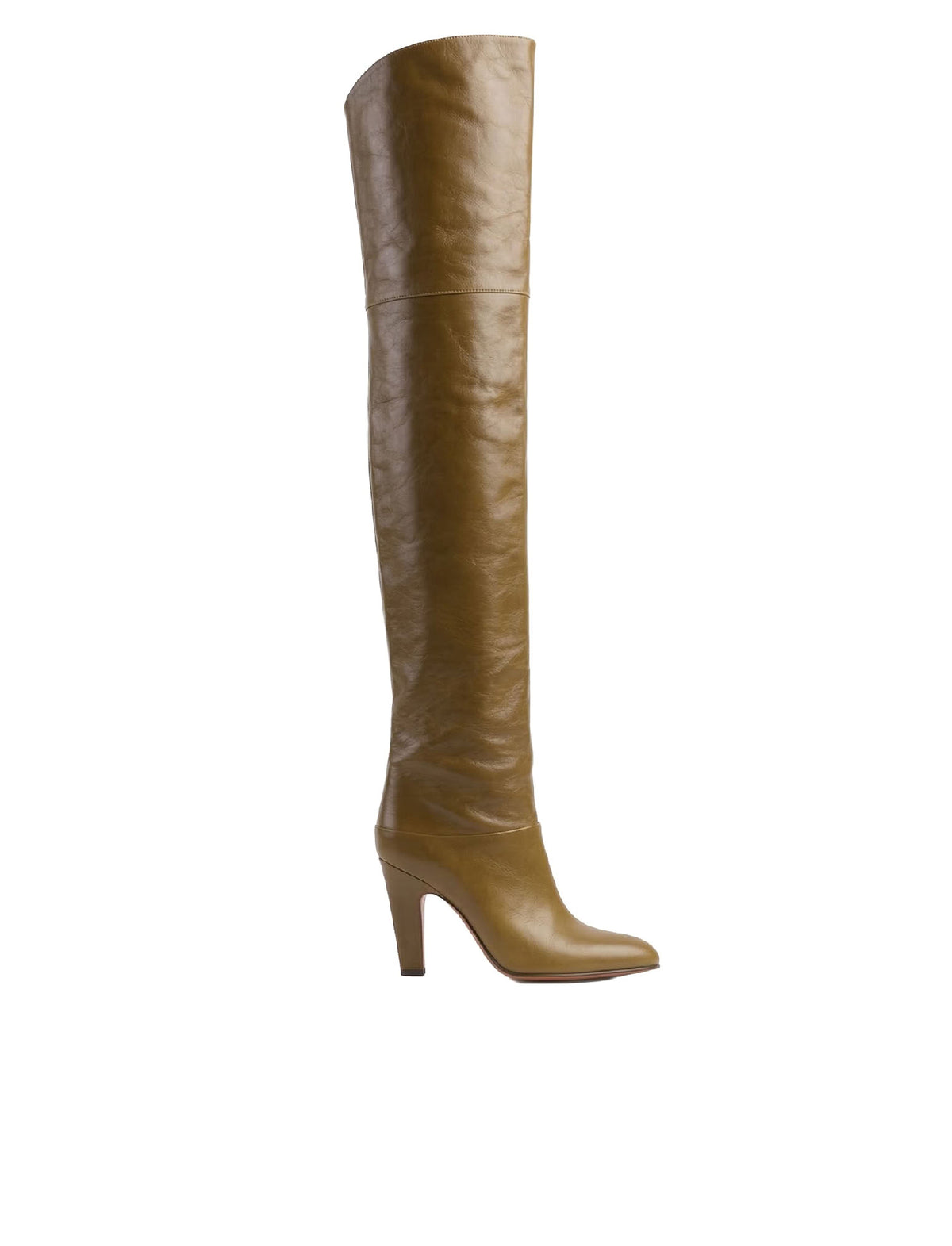 Bottes Hautes B Eve en cuir - Dark Khaki