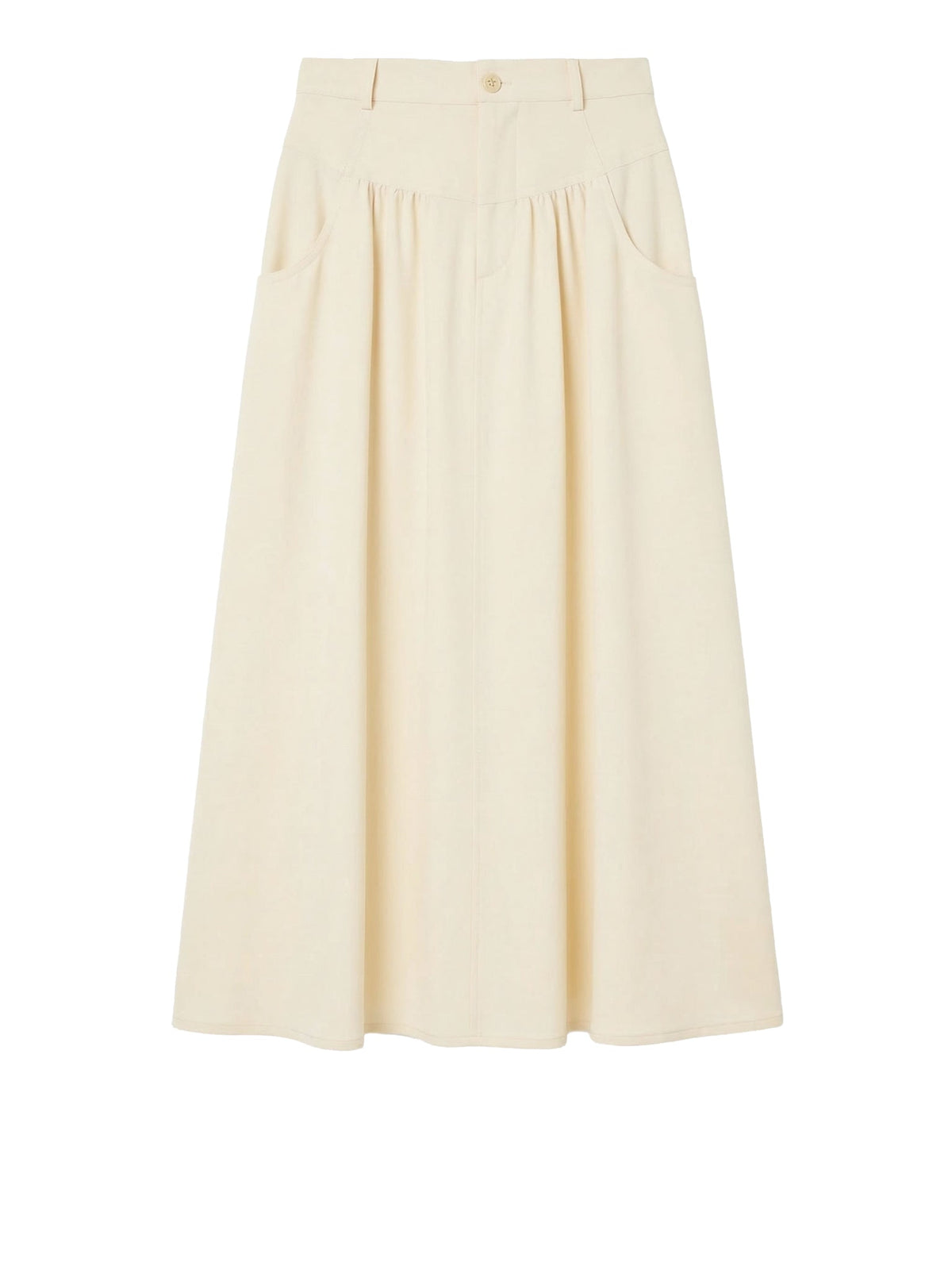 Jupe midi ample - Macadamia Brown