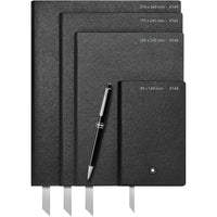 2 carnets #149 fins Montblanc Fine Stationery, noirs à pages blanches pour Augmented Paper+