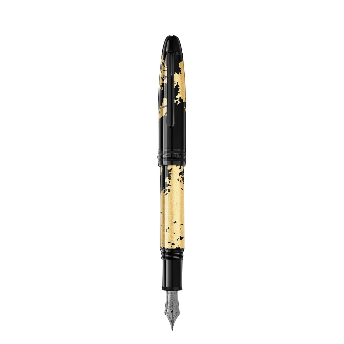 Stylo plume (F) Meisterstück Solitaire Calligraphie motif feuille d’or