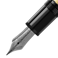 Stylo plume (F) Meisterstück Solitaire Calligraphie motif feuille d’or