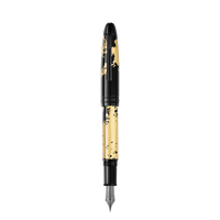 Stylo plume (M) Meisterstück Solitaire Calligraphie motif feuille d’or