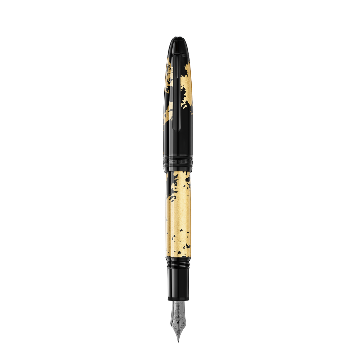 Stylo plume (M) Meisterstück Solitaire Calligraphie motif feuille d’or