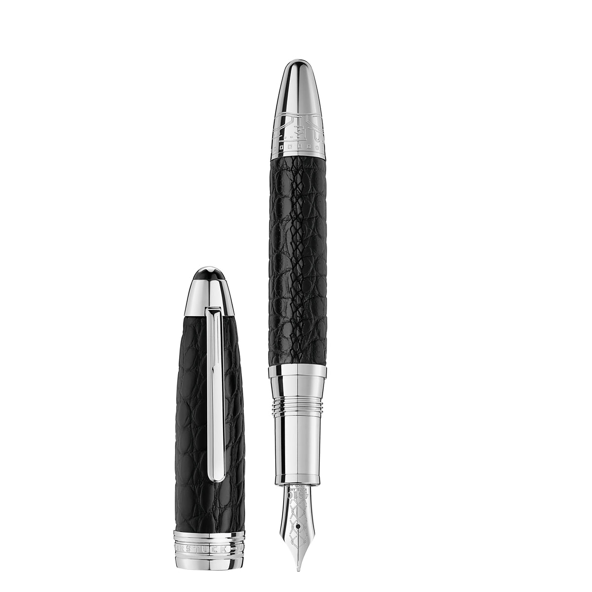 Stylo plume Great Masters Exotic Leather en cuir d'alligator noir