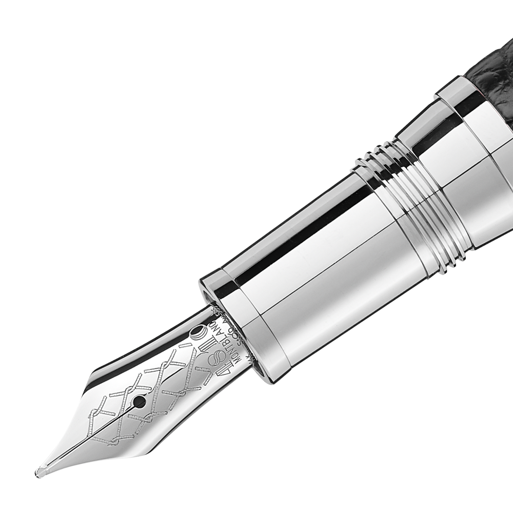 Stylo plume Great Masters Exotic Leather en cuir d'alligator noir