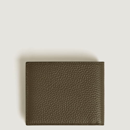 Portefeuille 4cc avec Porte-Monnaie en Cuir Grainé