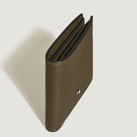 Portefeuille 4cc avec Porte-Monnaie en Cuir Grainé