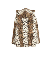 Pull à motif guépard en maille - Beige Clair