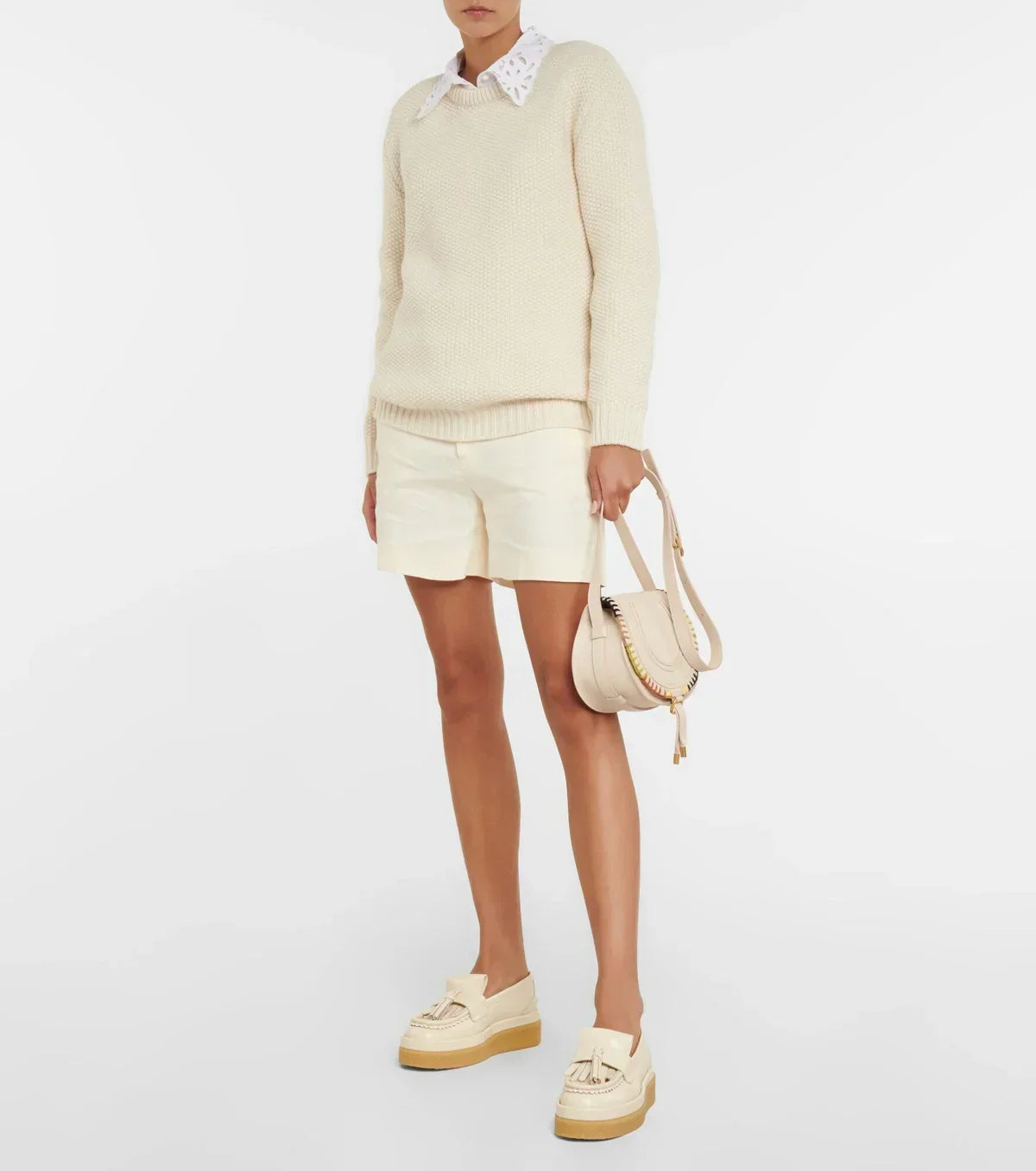 Mocassins Jamie en cuir - Eggshell