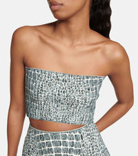 Brassière en jacquard croco - Noir & Marron