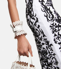 Bracelet corset en cuir - Blanc Optique