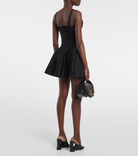 Jupe courte à corset - Noir Alaïa