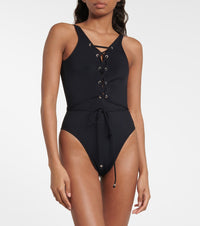 Maillot de bain lacé sculptant - Fuchsia