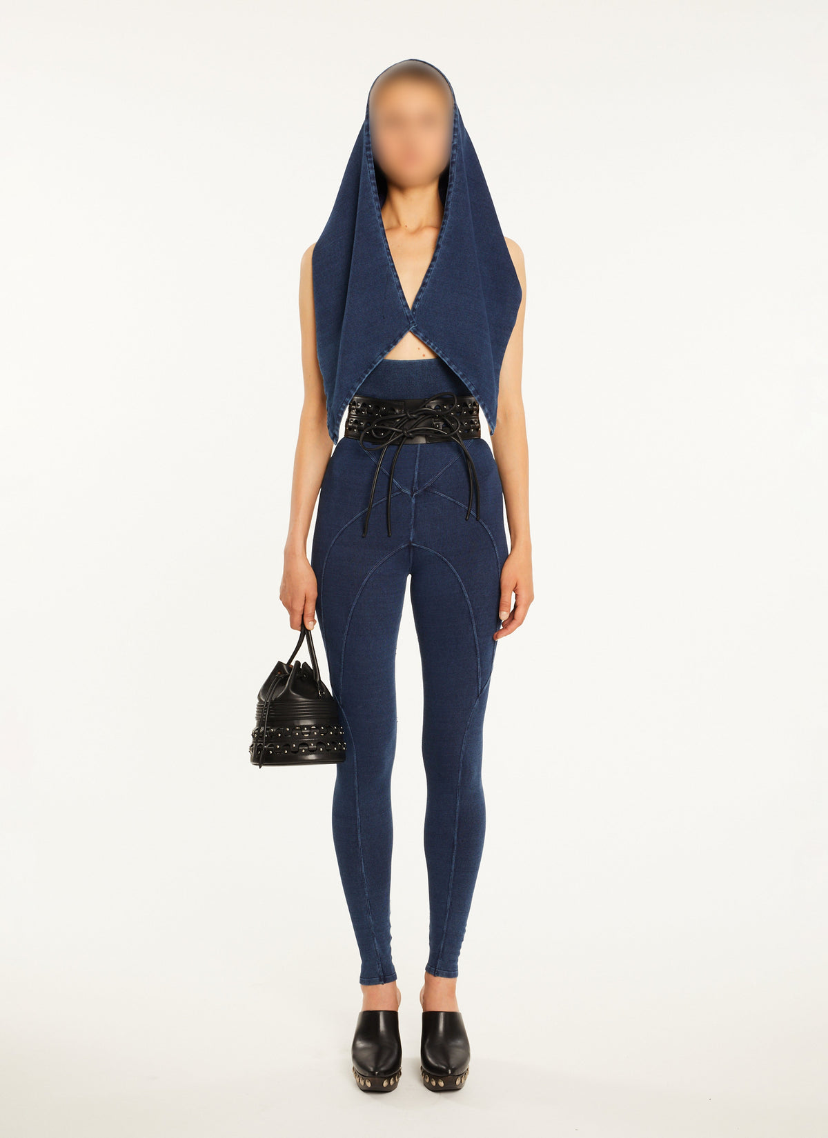 Legging taille haute denim - Bleu Jeans