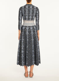 Cardigan court imprimé python - Noir & Rose