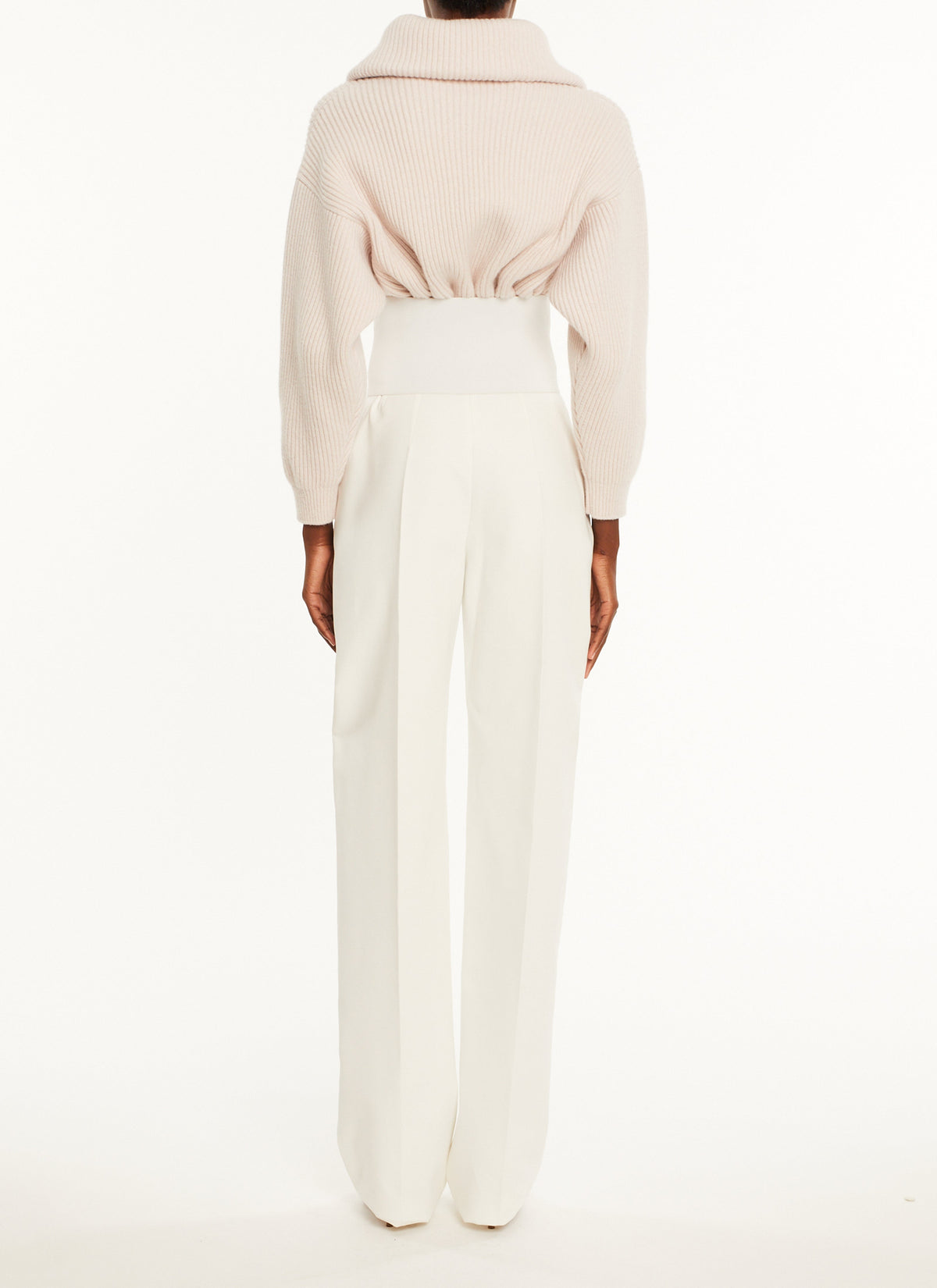 Wool and cashmere zip-neck jumper - Candy