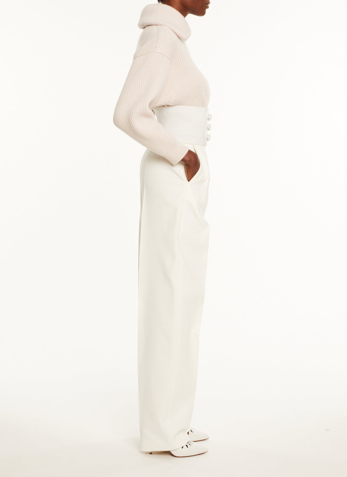 Wool and cashmere zip-neck jumper - Candy