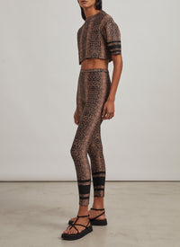 Animal jacquard knitted jumper - Black & Flesh