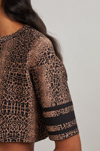 Animal jacquard knitted jumper - Black & Flesh