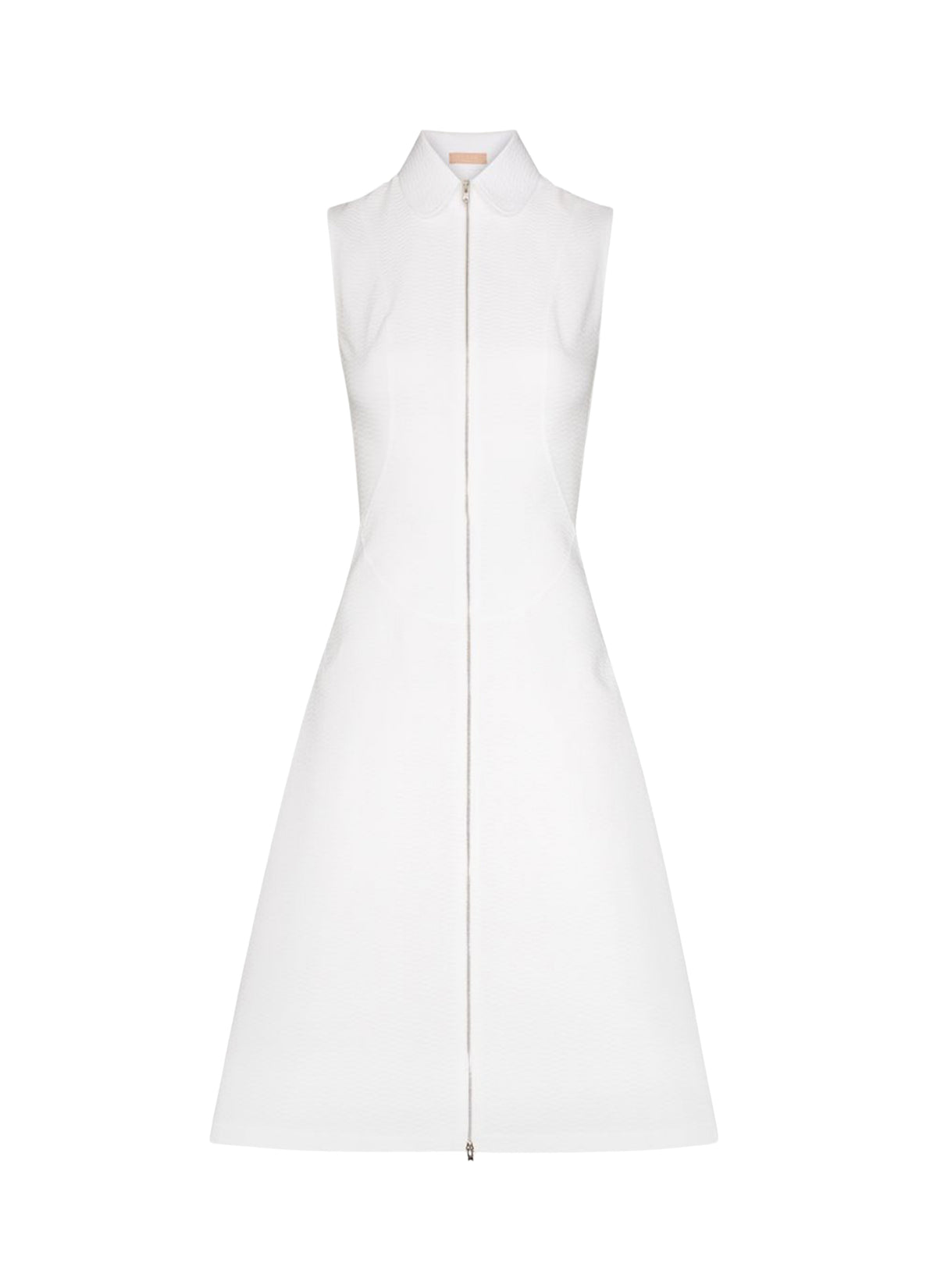 Fitted cape dress - White