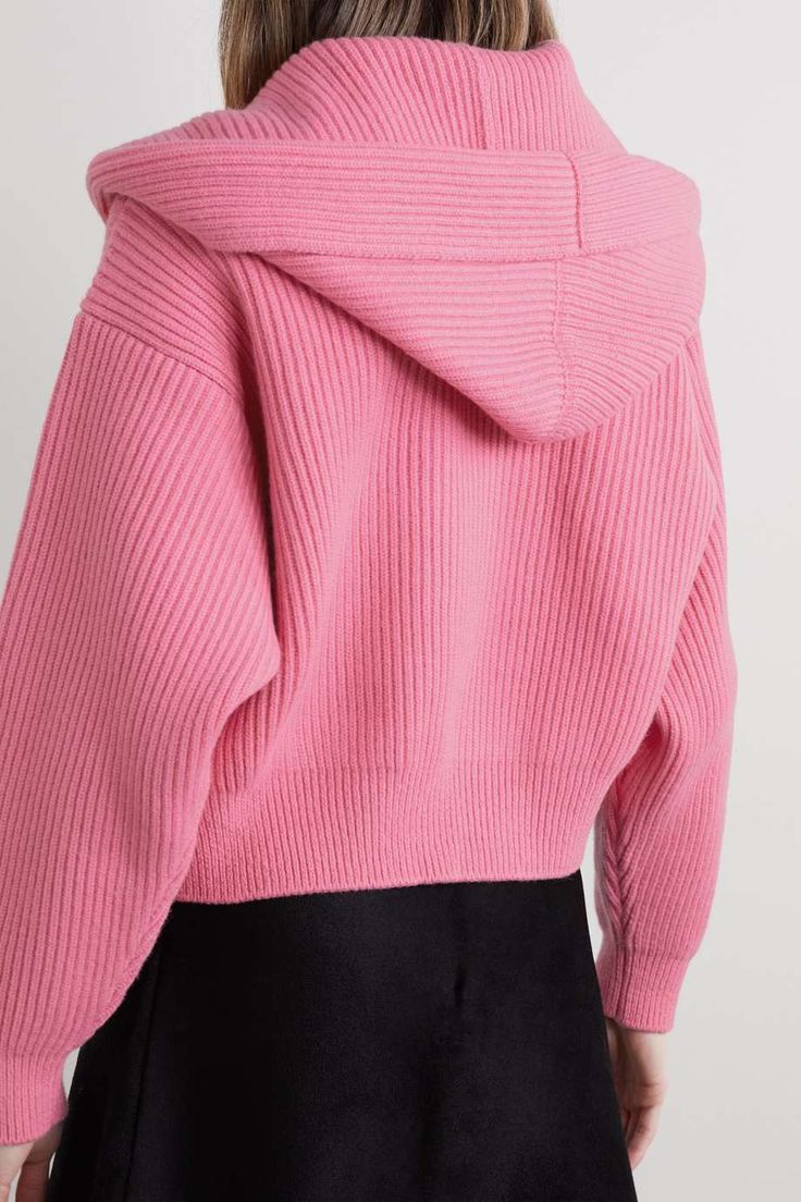 Wool long sleeve cardigan - Candy