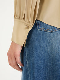 Blouse col lavalière en soie - Iconic Milk