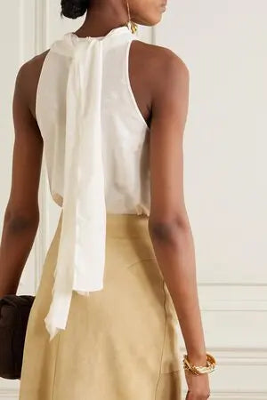 Jupe midi Art en cuir - Light Camel