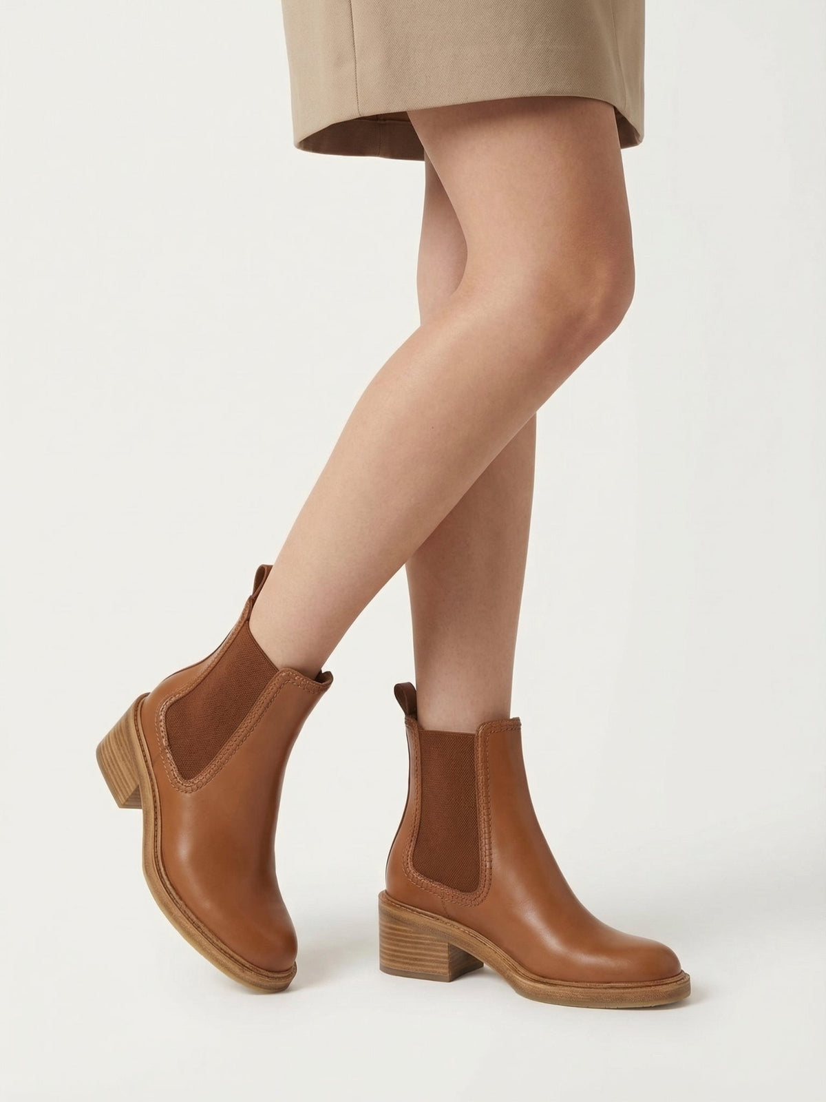 Bottines chelsea Mallo 60 en cuir - Luminous Ochre