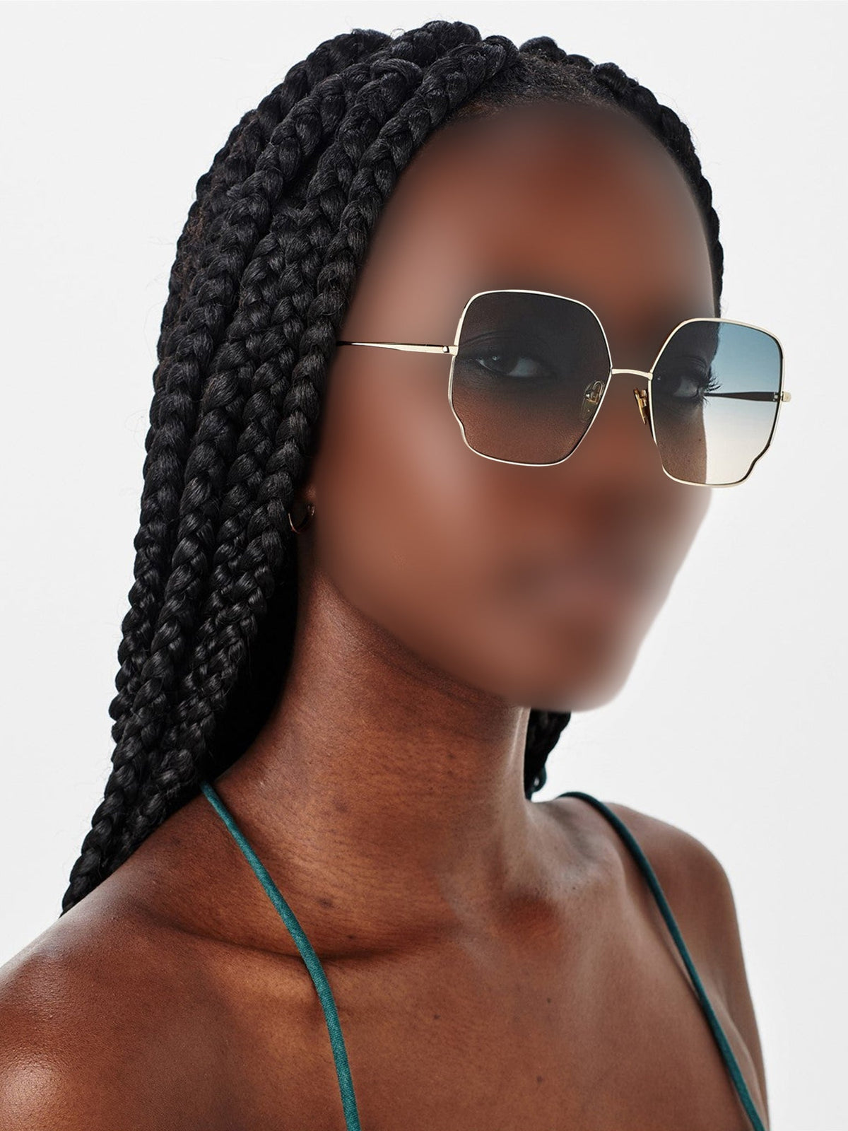 Lunettes de soleil carrées Joni - Blue & Turtledove